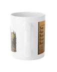 White Ceramic Mug, 11oz Sober roads