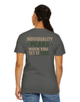 Individuality peaks when you set it free