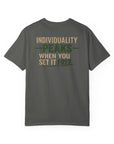Individuality peaks when you set it free