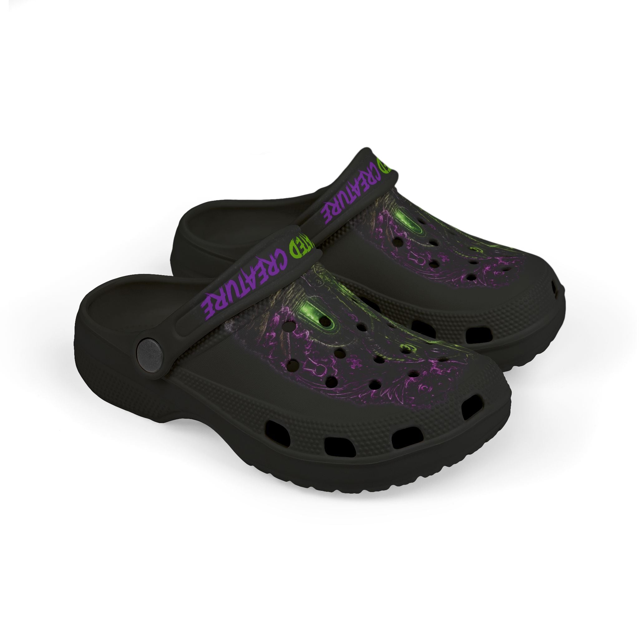 Midnight Glow, Kid's EVA Foam Clogs (AOP)