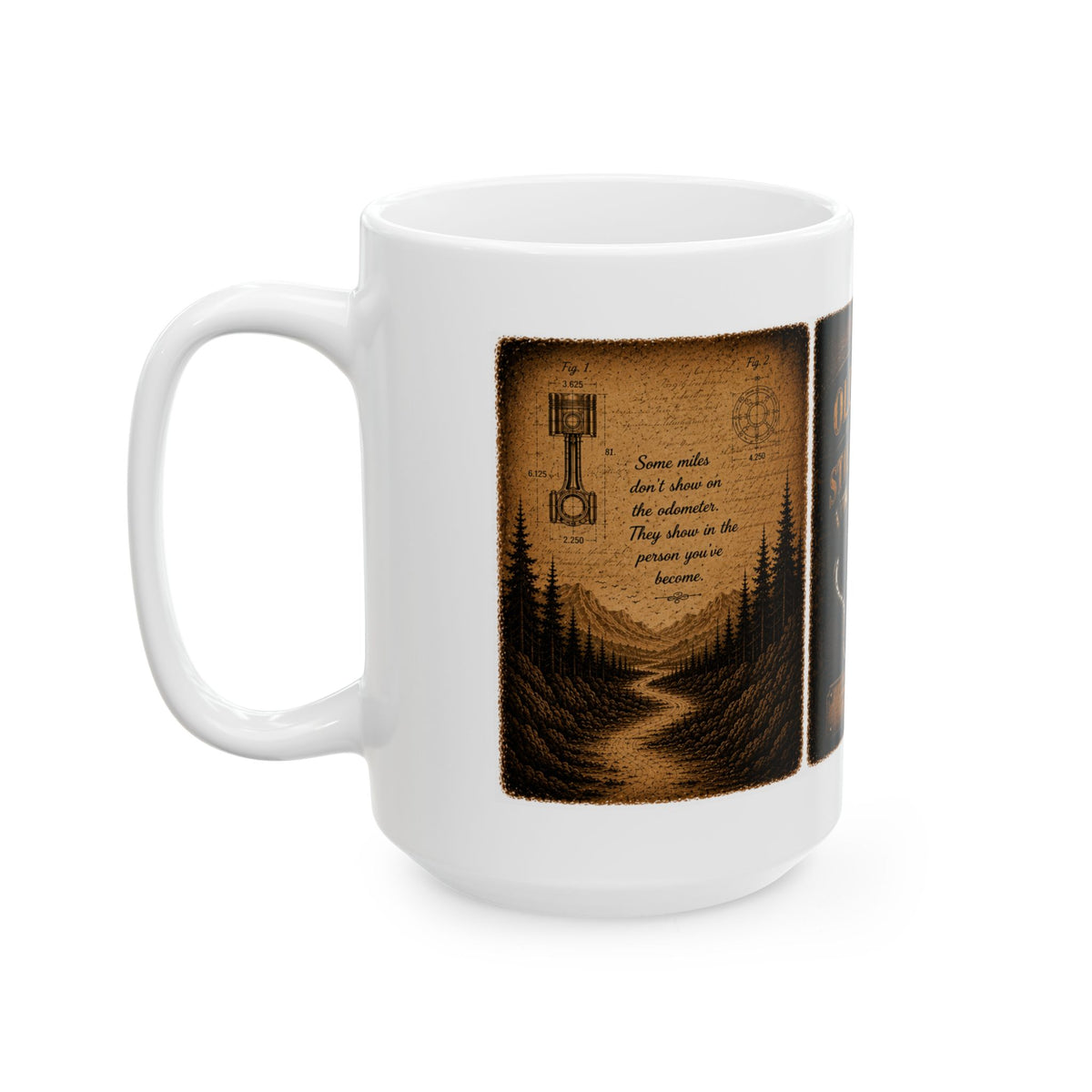 Coffee mug old engine still running