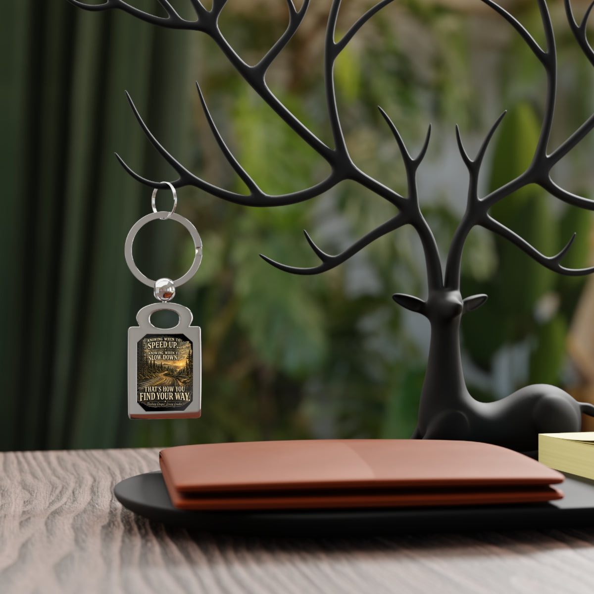 Knowing when to speed up, knowing when to slow down,Rectangle Photo Keyring