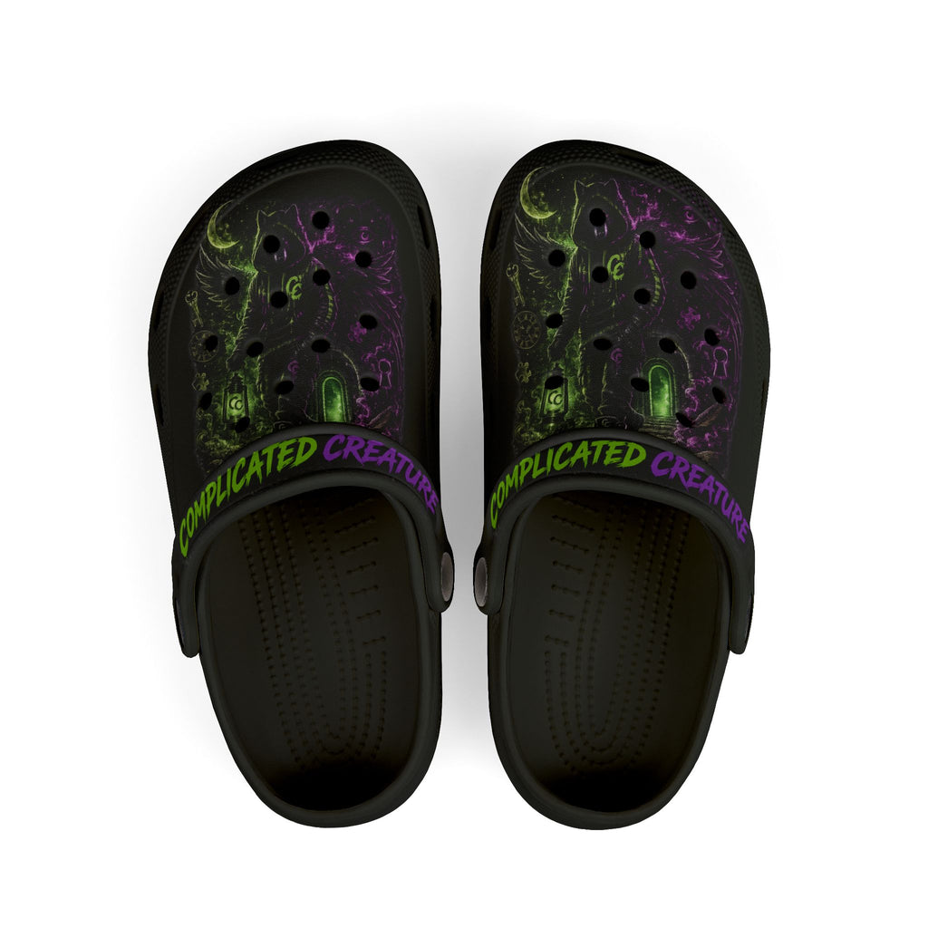 Midnight Glow, Kid's EVA Foam Clogs (AOP)