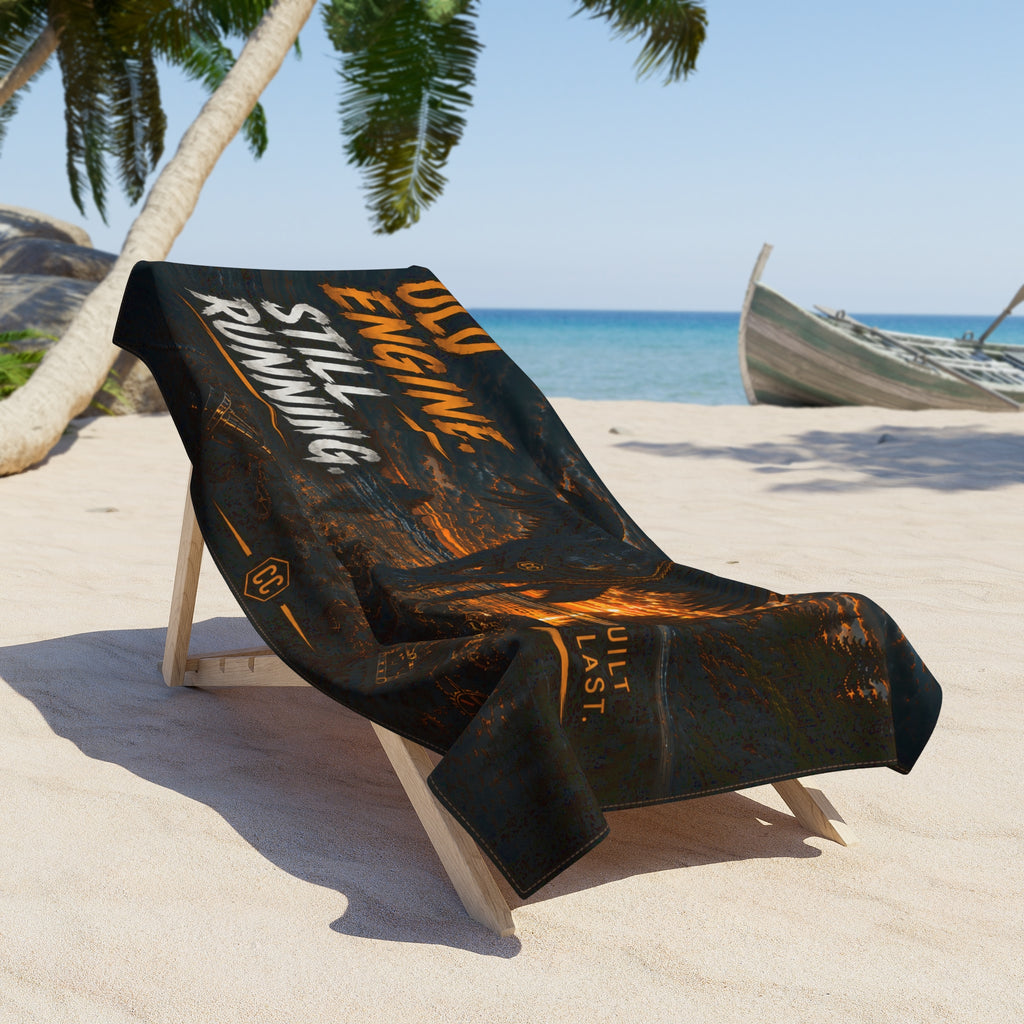 Beach Towel old engine still running