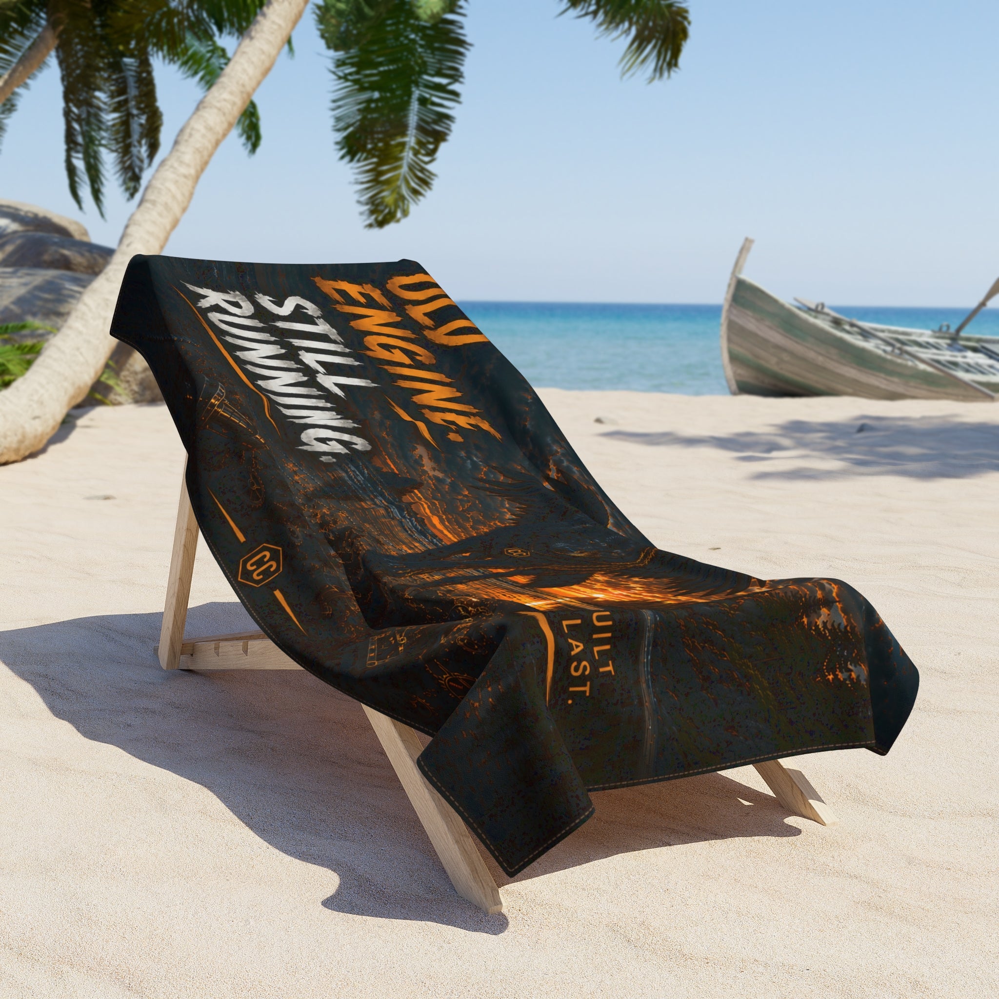 Beach Towel old engine still running