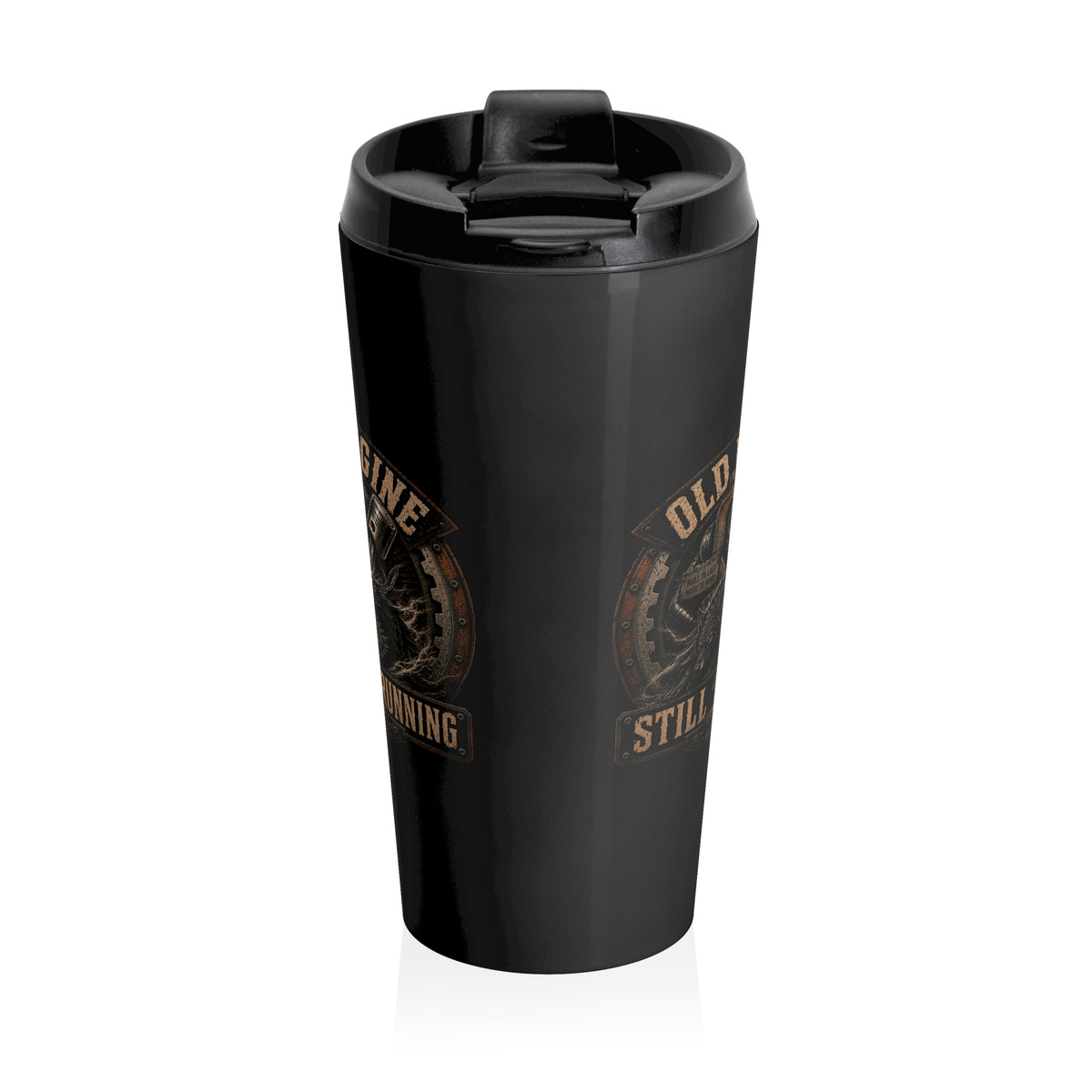 Stainless Steel Travel Mug, old engine, still running
