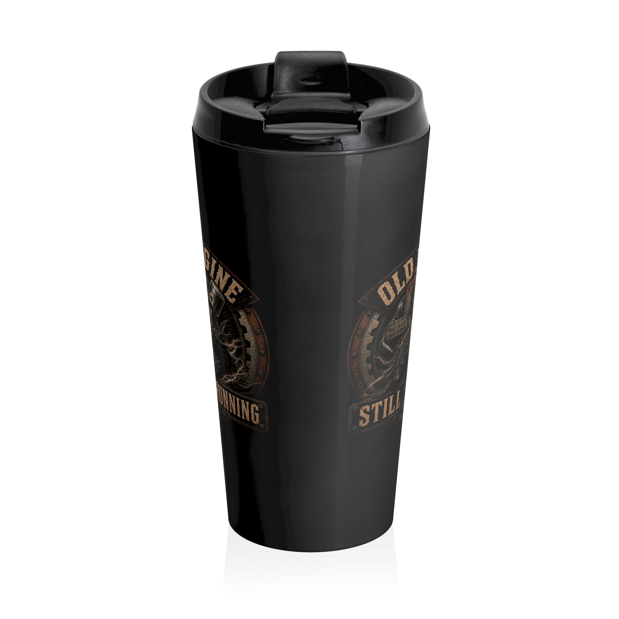 Stainless Steel Travel Mug, old engine, still running