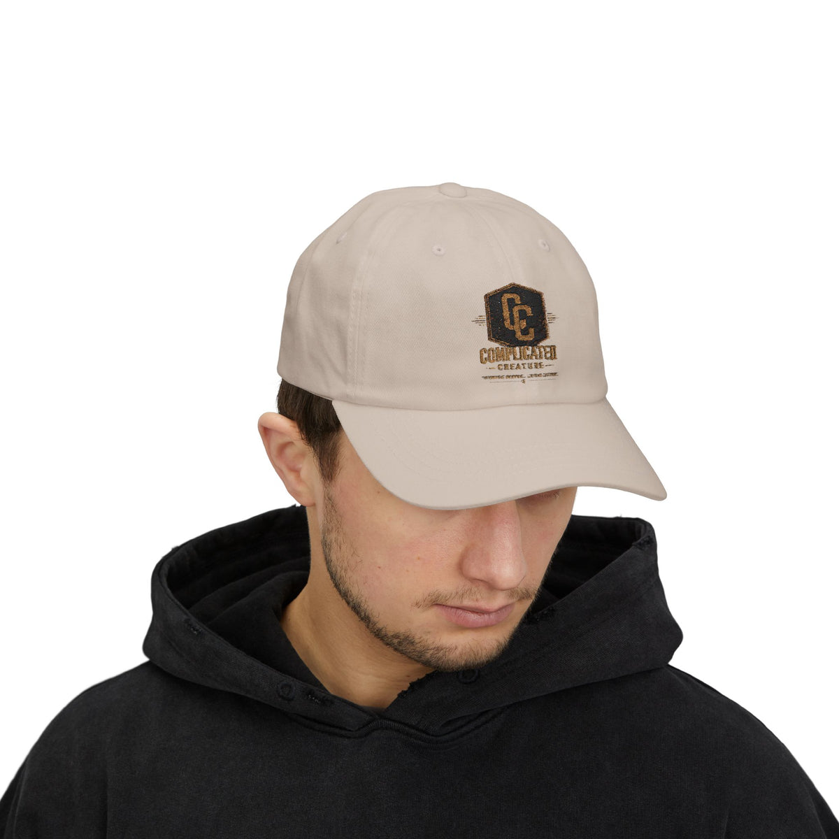 Complicated creature badge hat