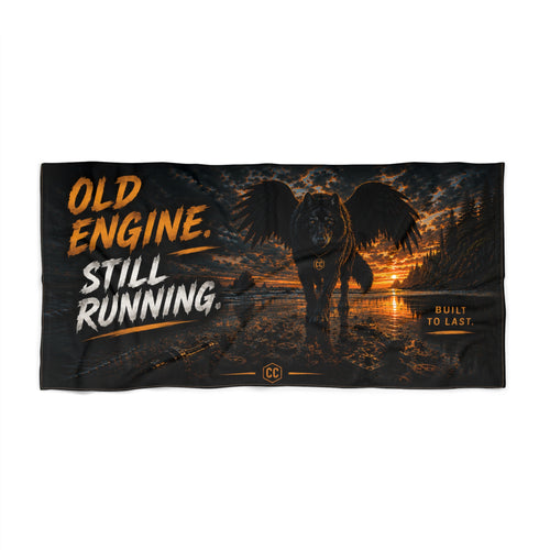 Beach Towel old engine still running