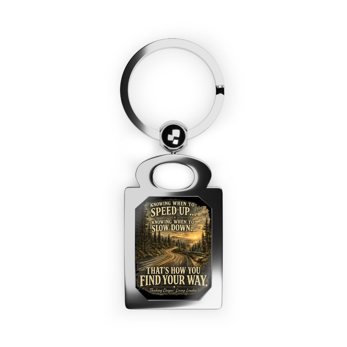 Knowing when to speed up, knowing when to slow down,Rectangle Photo Keyring