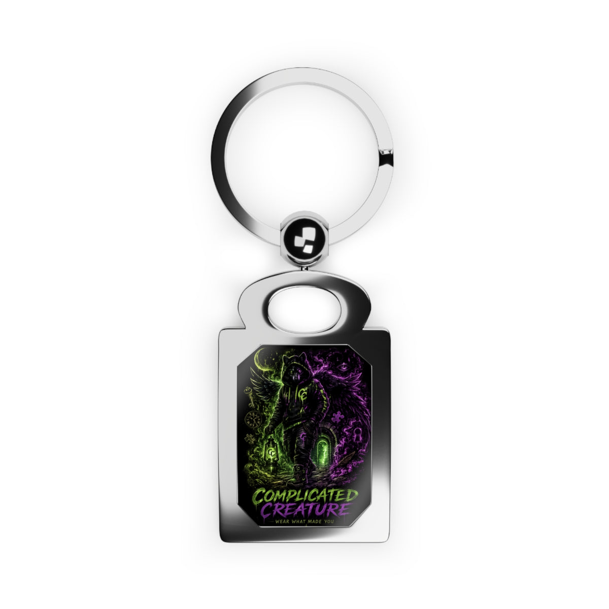 Complicated creature, Rectangle Photo Keyring