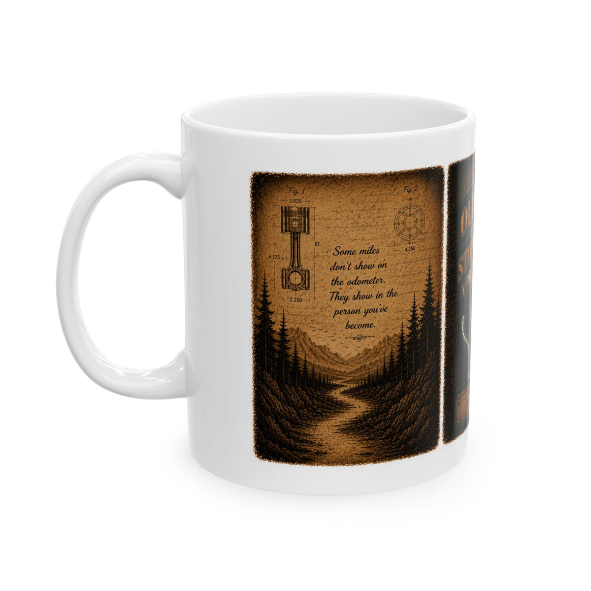 Coffee mug old engine still running