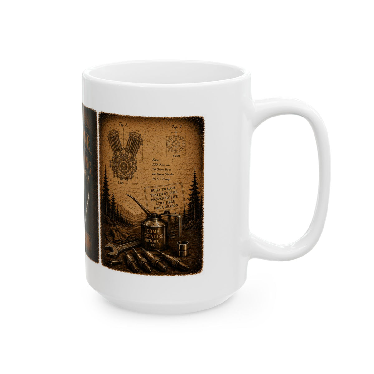 Coffee mug old engine still running